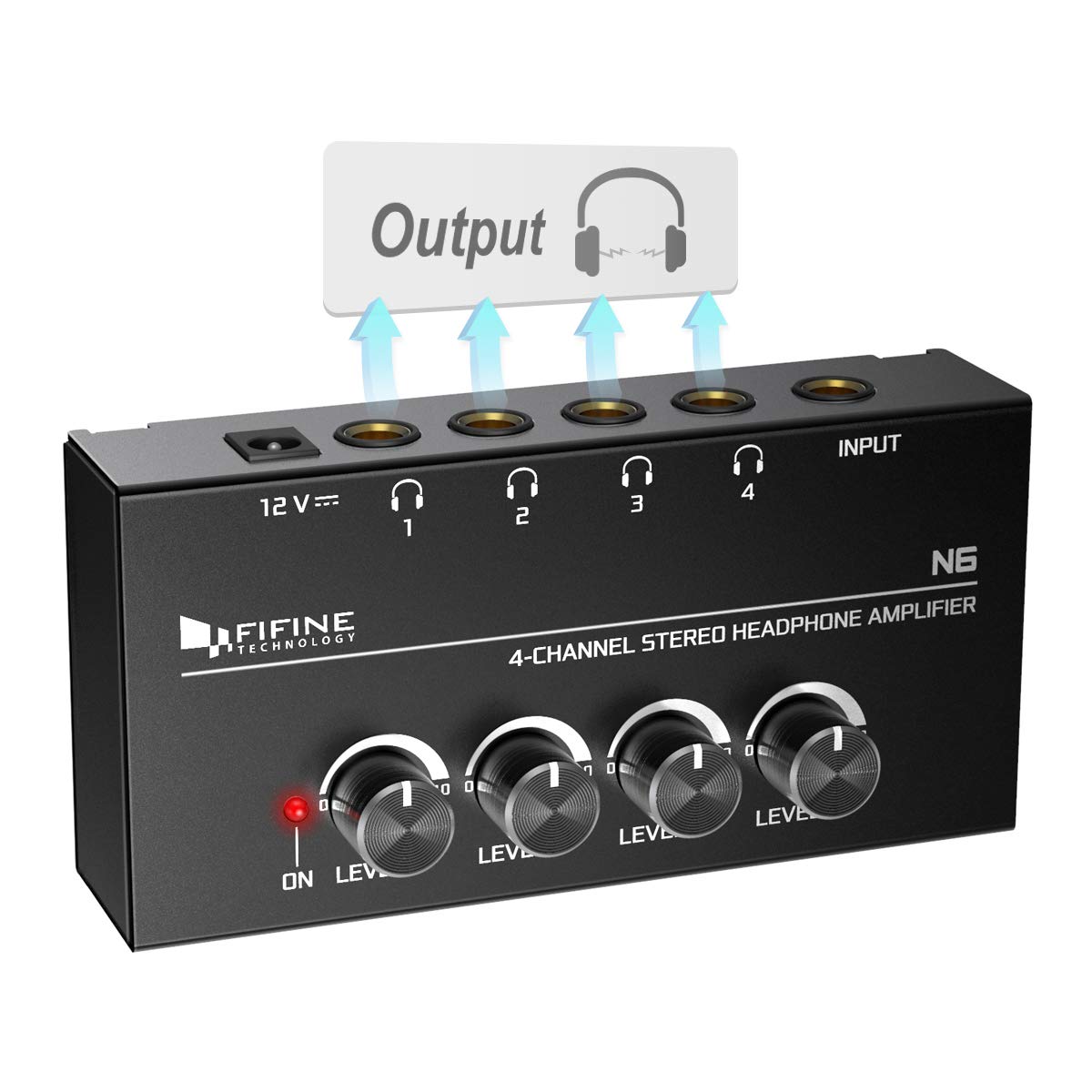 FIFINE N6 Headphone Amplifier 4-Channel - Deccan Retail