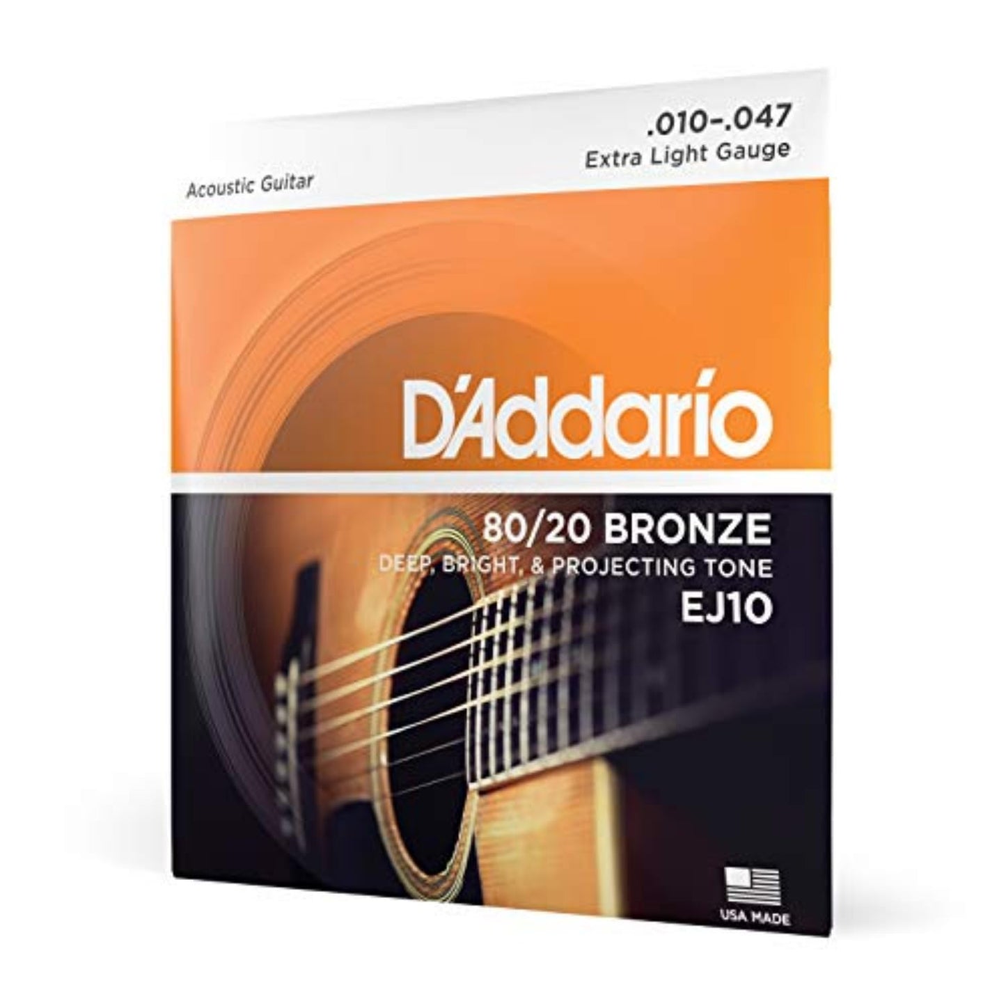 D'Addario EJ10 80/20 Bronze Acoustic Guitar Strings 10-47 Extra Light - Deccan Retail