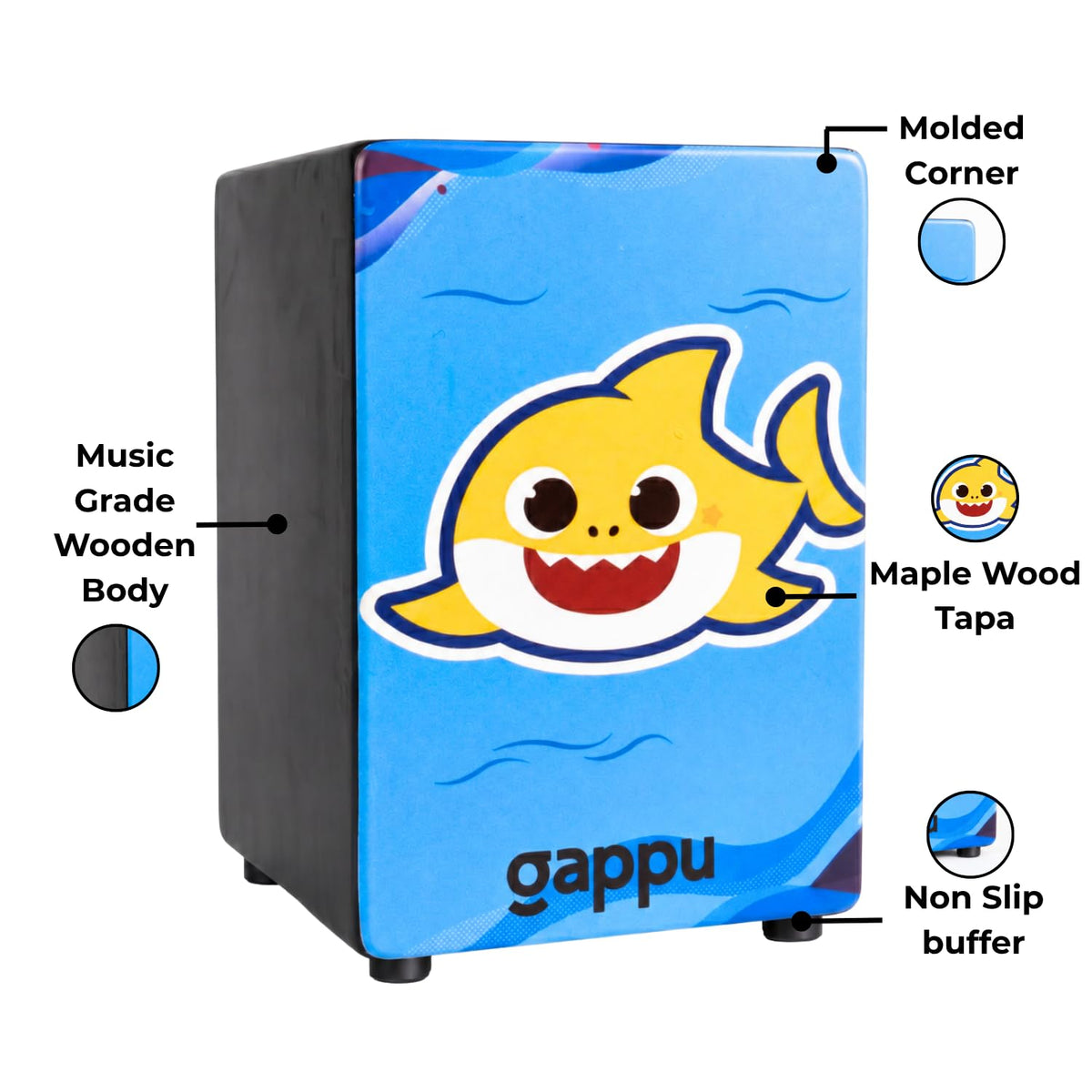 Gappu Kids Cajon Baby Shark Themed