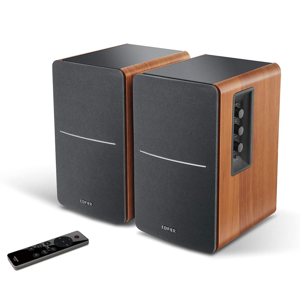 Edifier R1280DBS Bookshelf Speakers - Brown - Deccan Retail