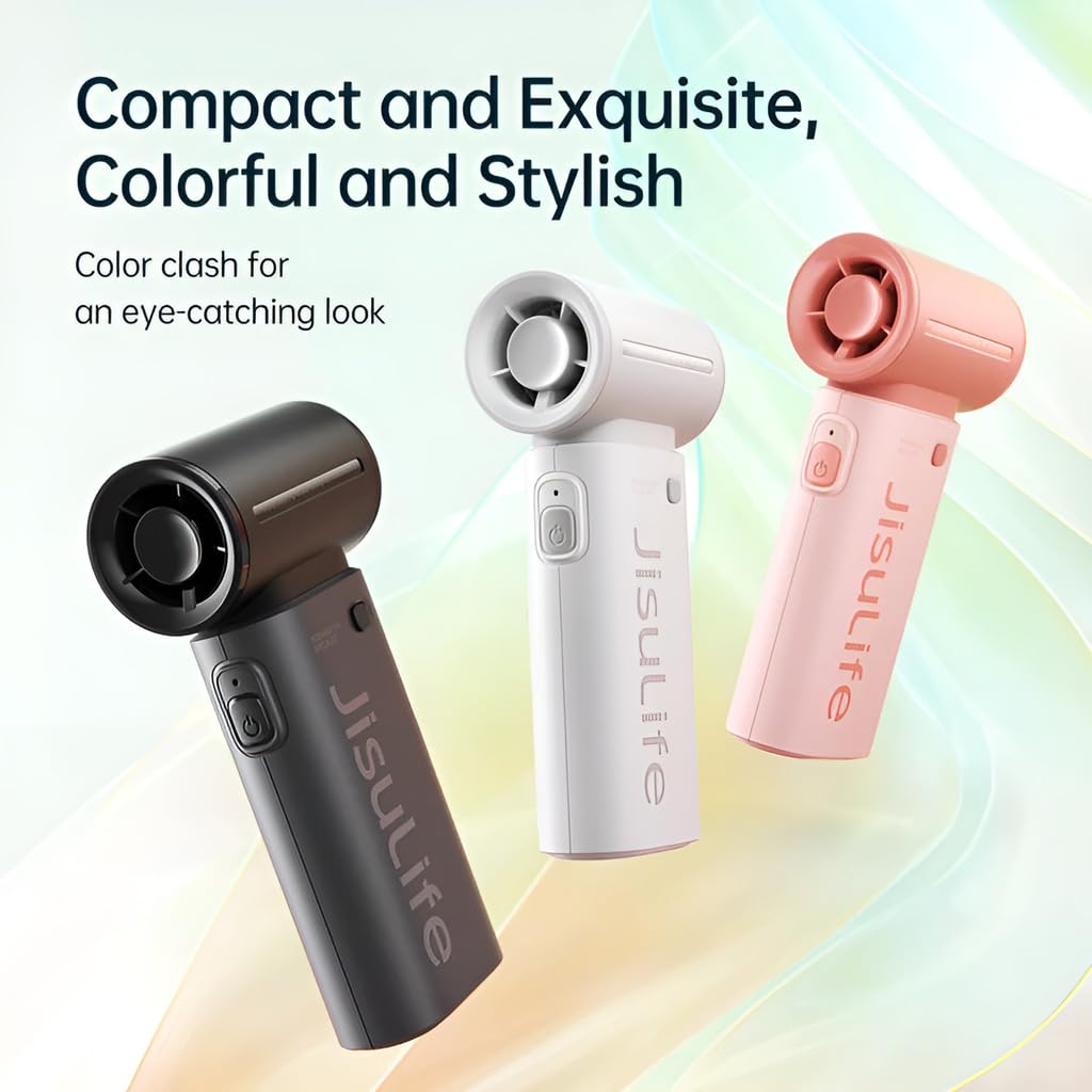 JISULIFE Life9 Handheld Fan, 3600mAh - Black - Deccan Retail