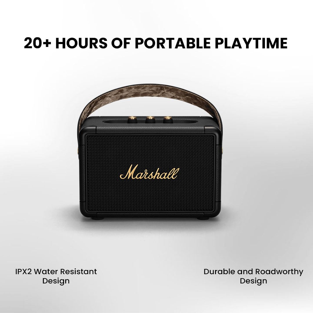 Marshall Kilburn II Portable Bluetooth Speaker Black Brass