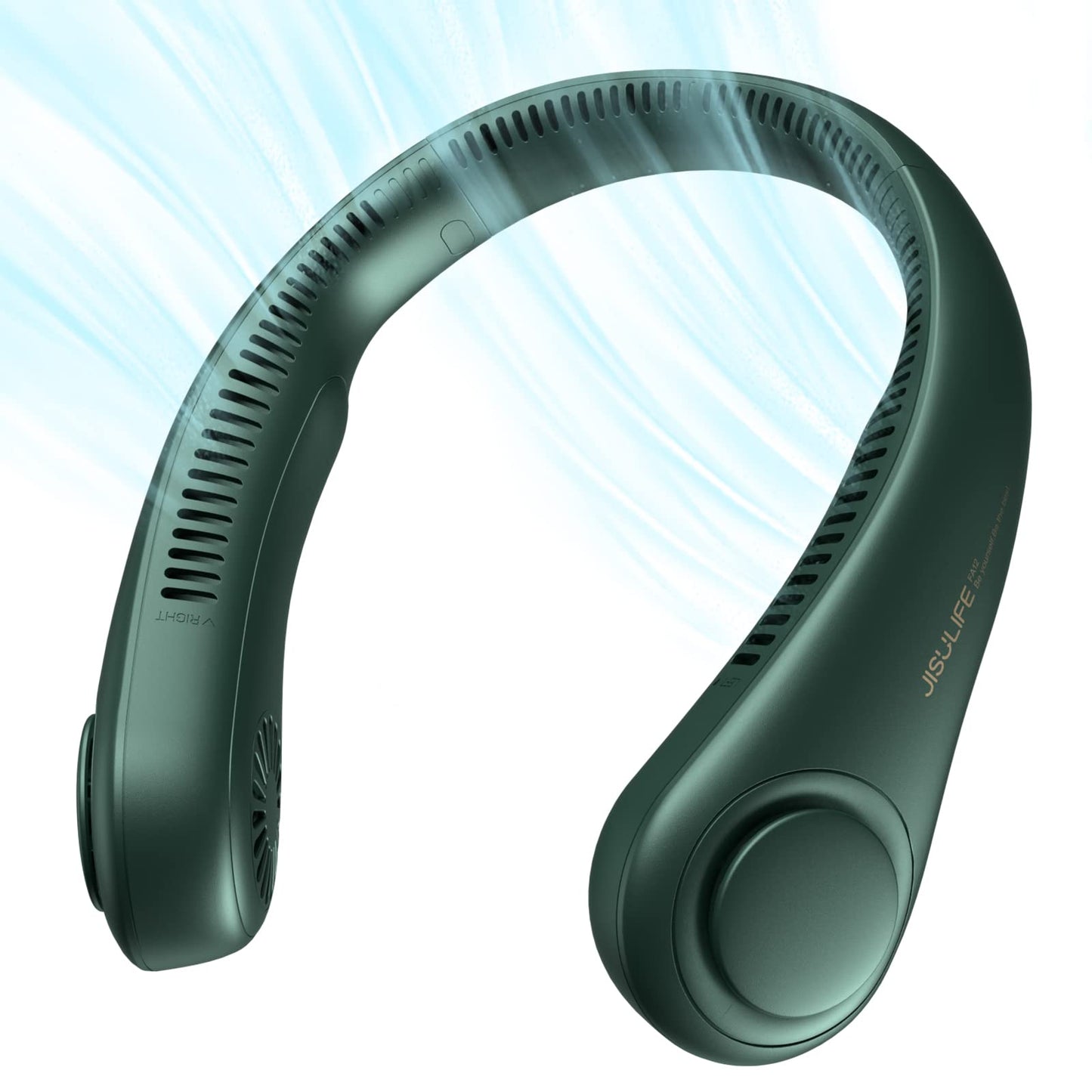 JISULIFE Portable Neck Fan Life 3, 4000 mAh Battery - Dark Green - Deccan Retail
