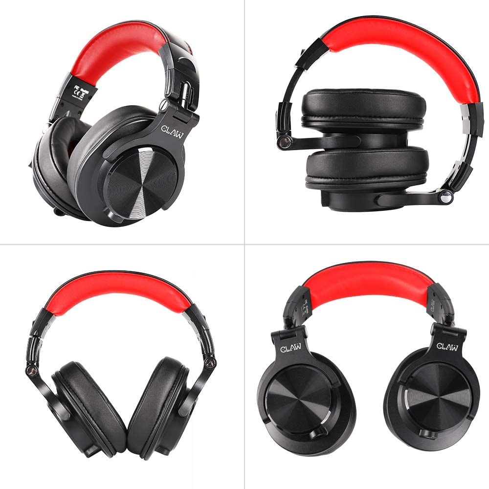 CLAW SM50 Professional Studio Monitoring DJ Headphones |Black & Red