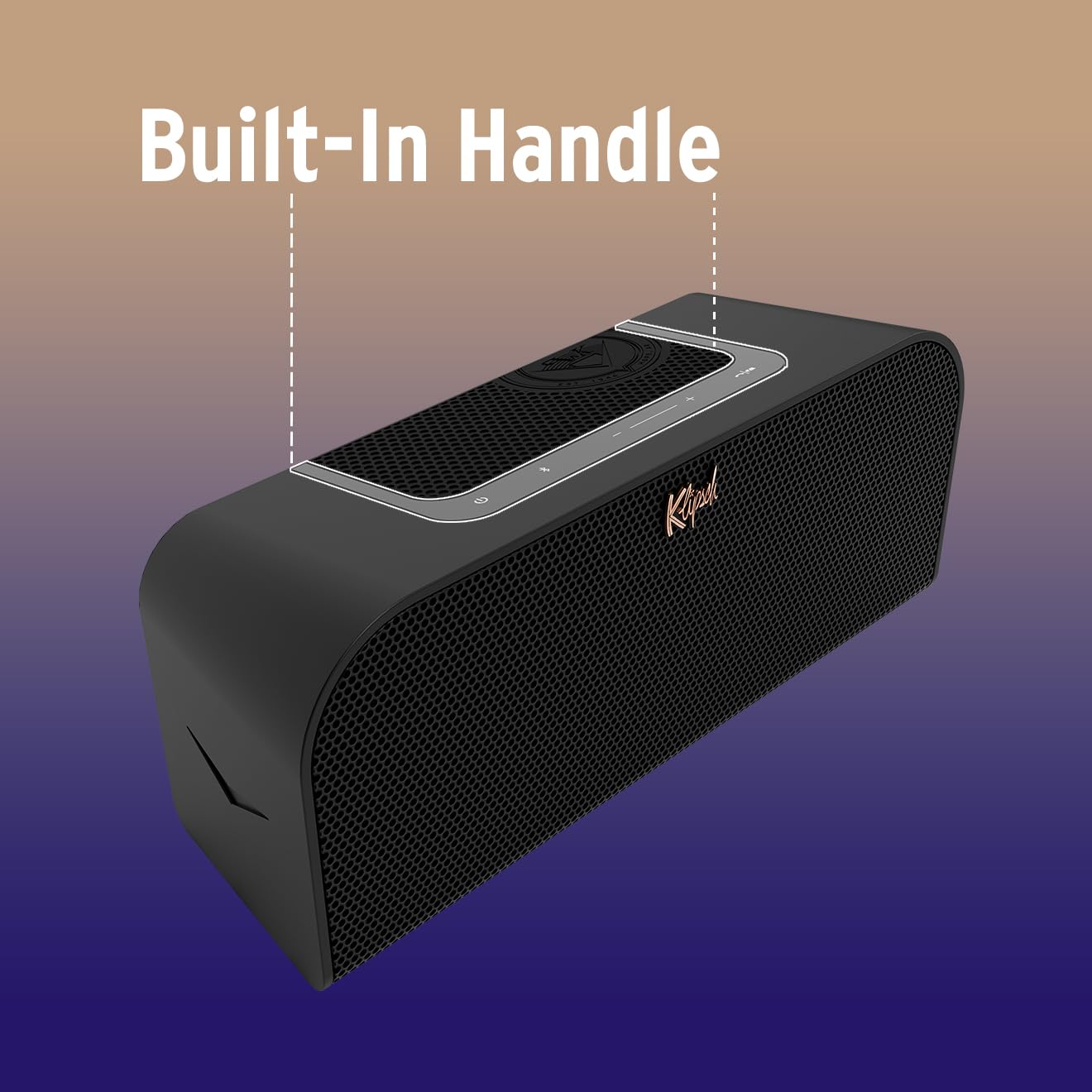 Klipsch Groove XL Portable Bluetooth Speaker - 40W Power, Dual 2.5” Drivers, 3” Passive Radiators, IPX4 Splash-Proof, 16.5-Hour Battery, USB Charging