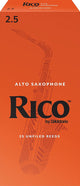 Rico Alto Sax Reeds Strength 2.5 – 25 Pack (RJA2525) - Deccan Retail