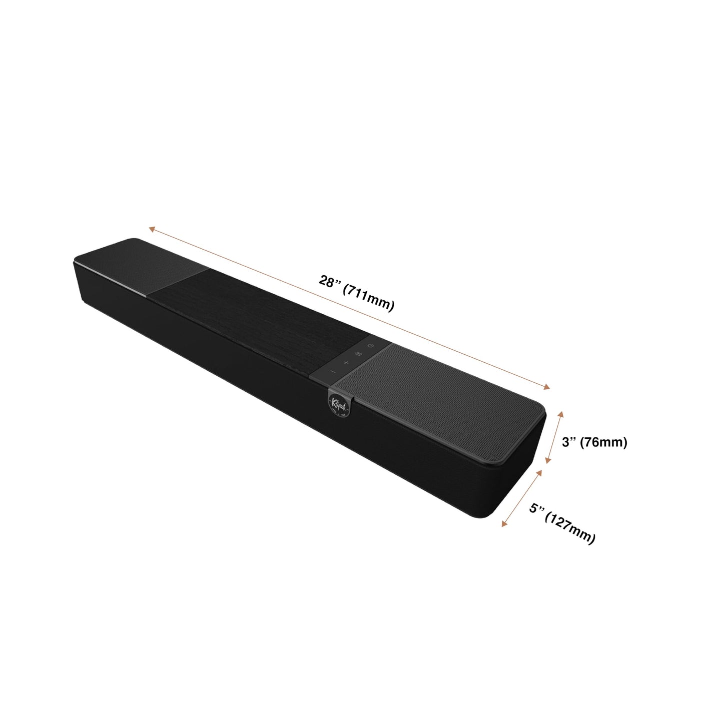 Klipsch Flexus CORE 100 2.1-Channel Dolby Atmos Sound Bar with Two 2.25" Aluminum Drivers and Dual 4" Built-in Subwoofers Connect Plus App Access