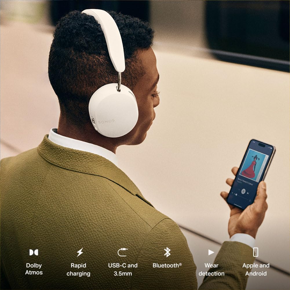 Sonos Ace Noise Cancelling Wireless Over-Ear Headphones – Black - Deccan Retail