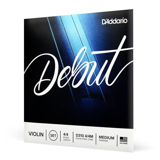 D'Addario Debut Violin String Set 4/4 Scale Medium Tension - Deccan Retail
