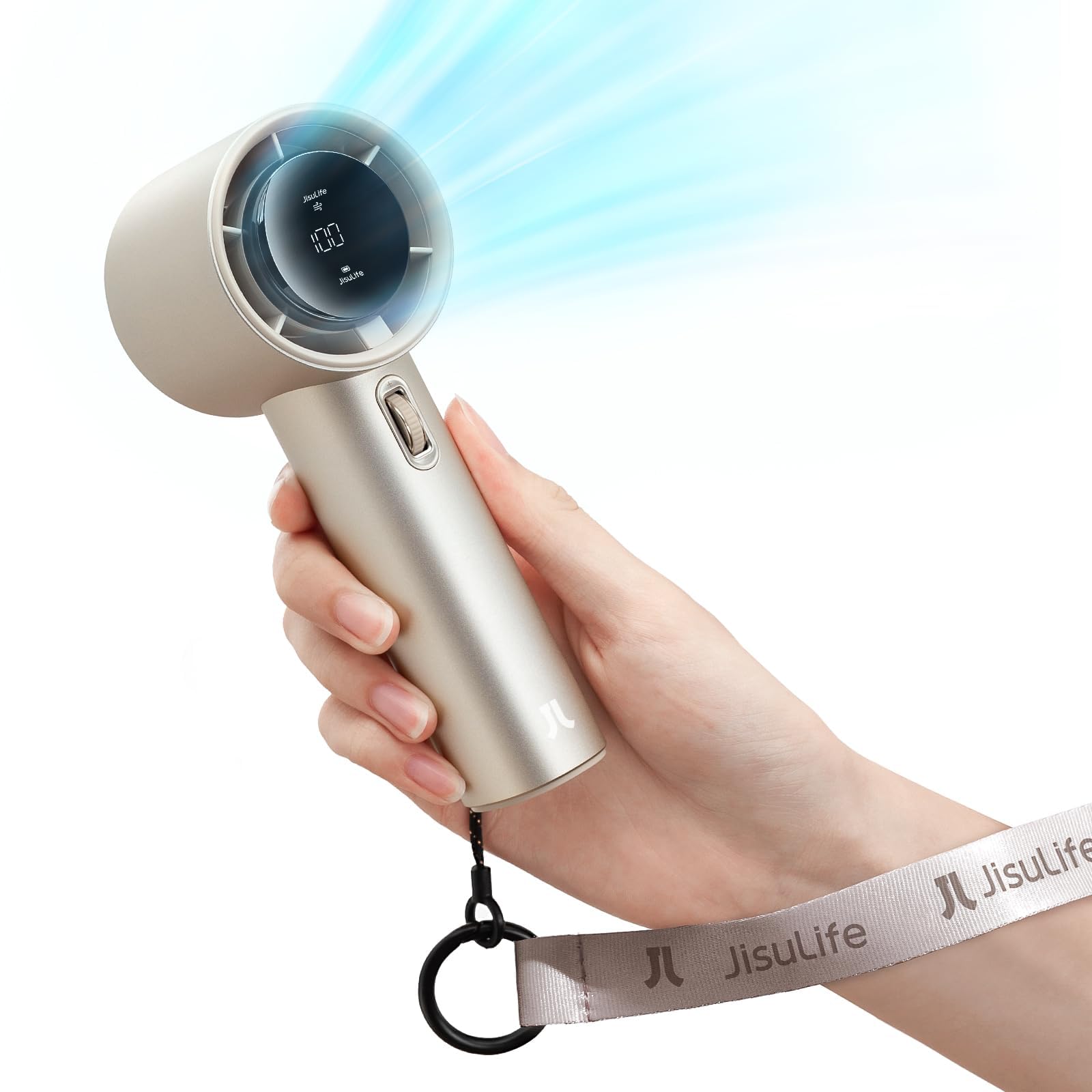 JISULIFE Pro1 S Handheld Fan 5000mAh - Light Brown - Deccan Retail