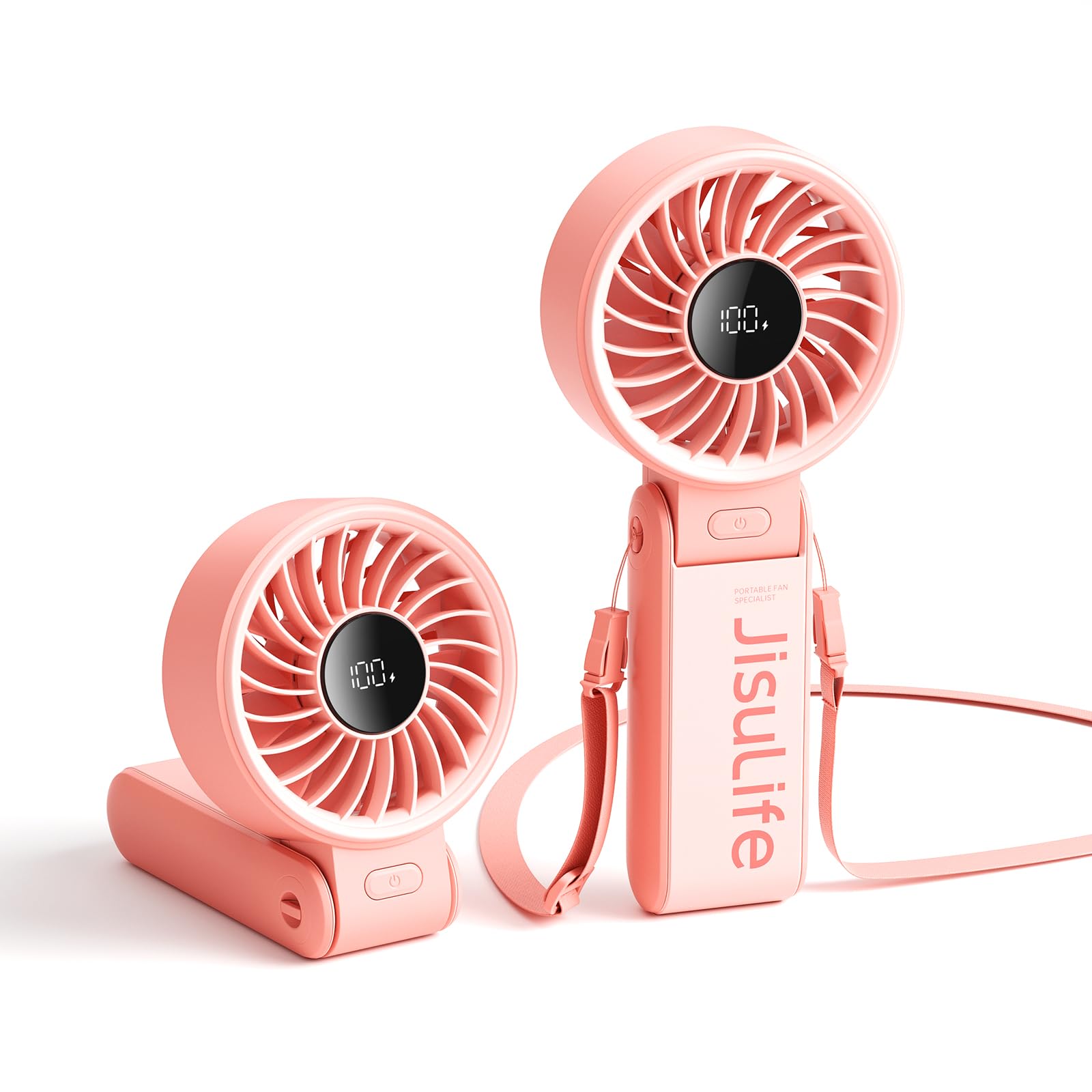 JISULIFE Life7 Portable Handheld Fan 3600mAh - Pink - Deccan Retail