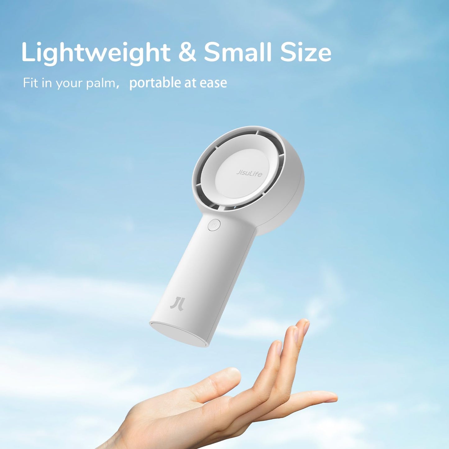 JISULIFE Life5 Plus Handheld Turbo Fan 4000mAh - White - Deccan Retail