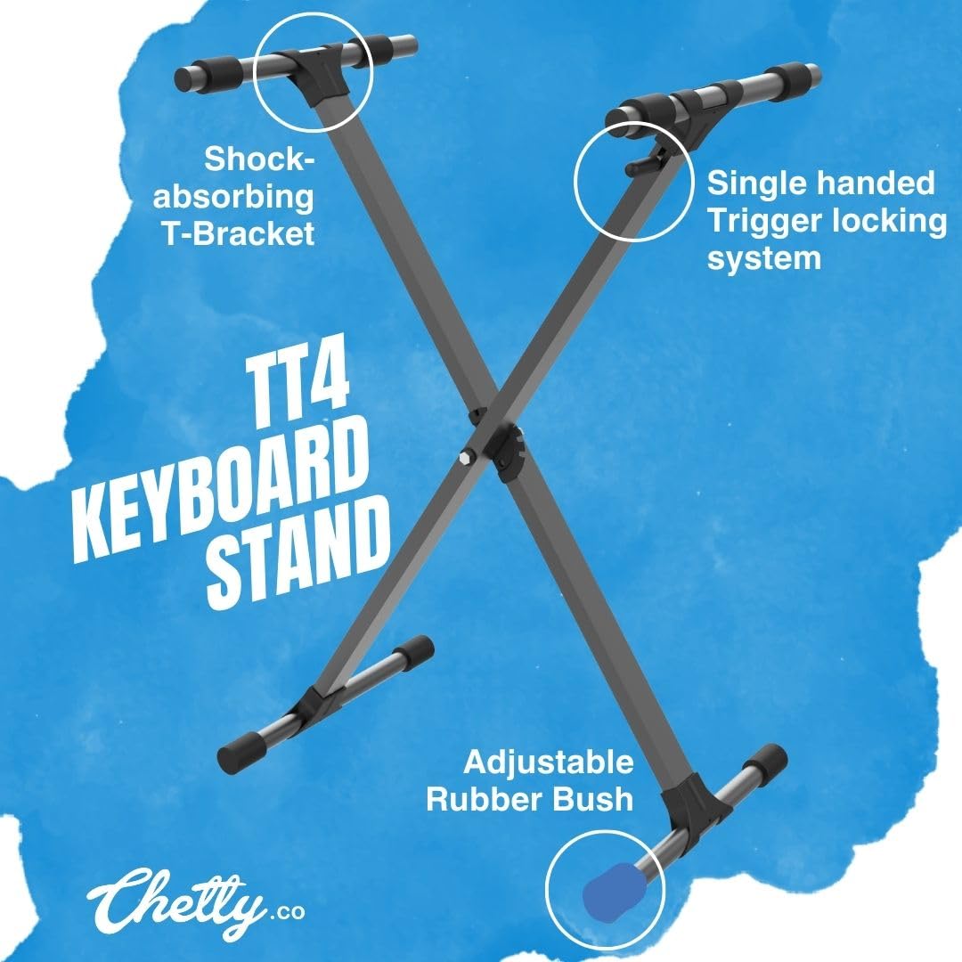 Chetty TT4 Adjustable Double X Keyboard Stand - Deccan Retail