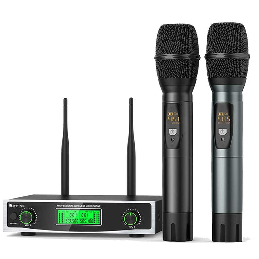 FIFINE K040 Wireless Mic System with 2 Handheld Microphones - Deccan Retail