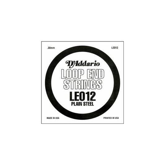 D'Addario Plain Steel Loop End Single String .012 (LE012) - Deccan Retail