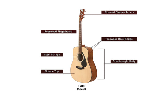 Yamaha F280 Acoustic Guitar – Natural Finish - Deccan Retail
