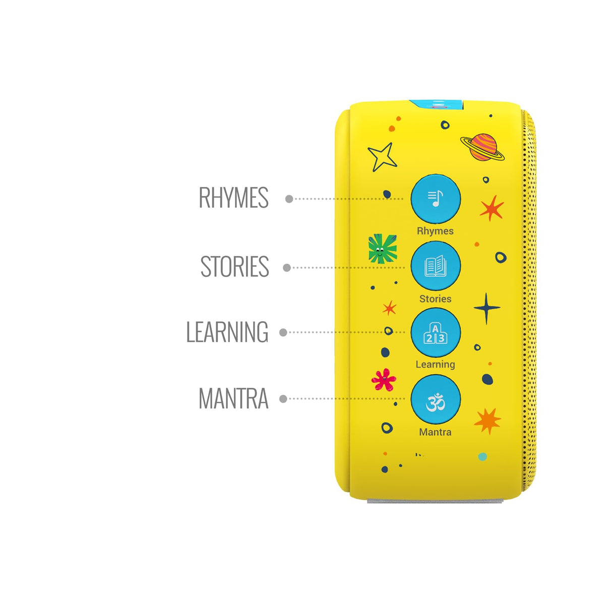 Saregama Carvaan Mini Kids with Wireless Mic - Baby Yellow