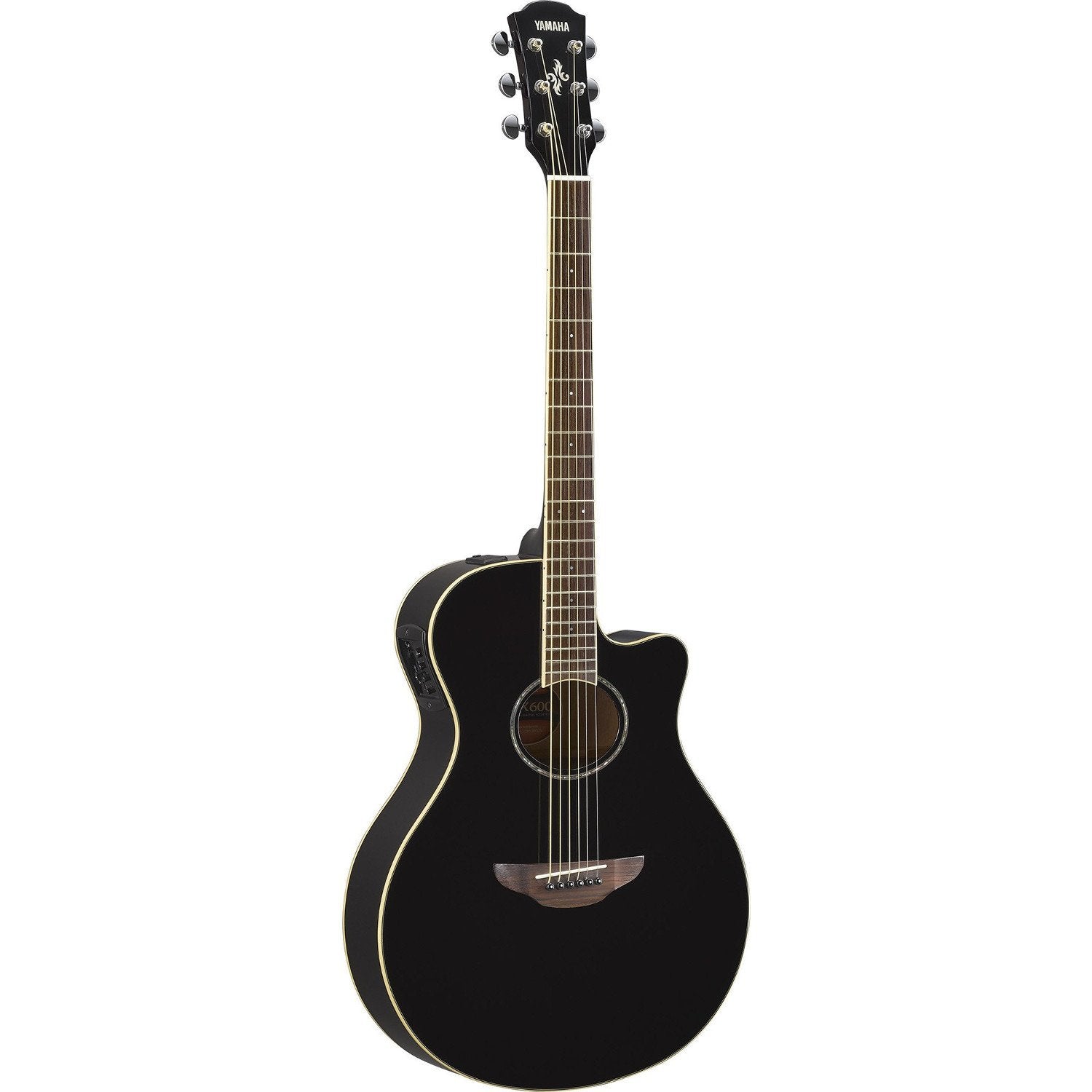 Yamaha APX600 BL Thin Body Mahogany Wood Acoustic-Electric Guitar - Black - Deccan Retail