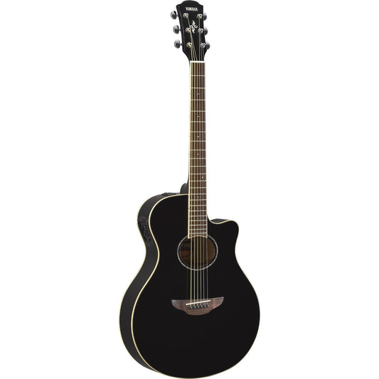 Yamaha APX600 BL Thin Body Mahogany Wood Acoustic-Electric Guitar - Black - Deccan Retail
