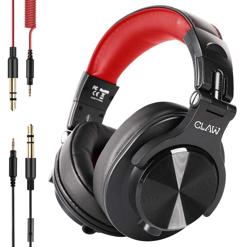 CLAW SM50 Professional Studio Monitoring DJ Headphones |Black & Red