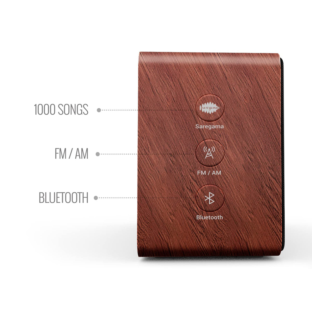 Carvaan Saregama Mini Plus Portable Music Player - Vintage Brown