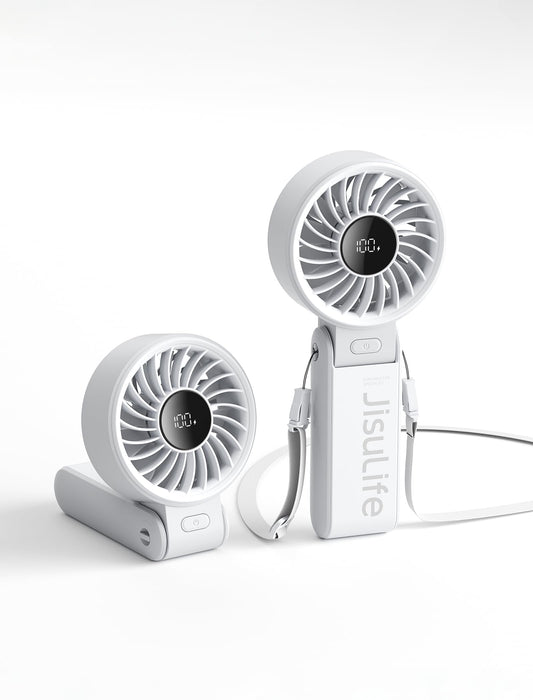 JISULIFE Life7 Portable Handheld Fan, 3600mAh - Grey - Deccan Retail