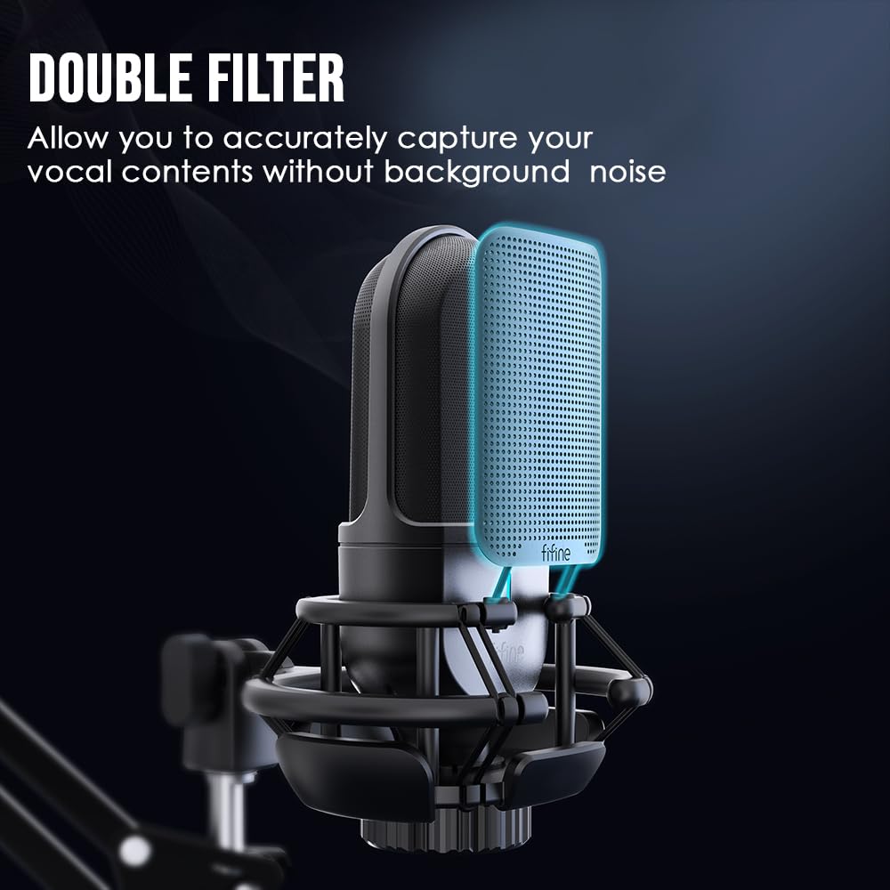 FIFINE K726 Cardioid Condenser Microphone with XLR Output
