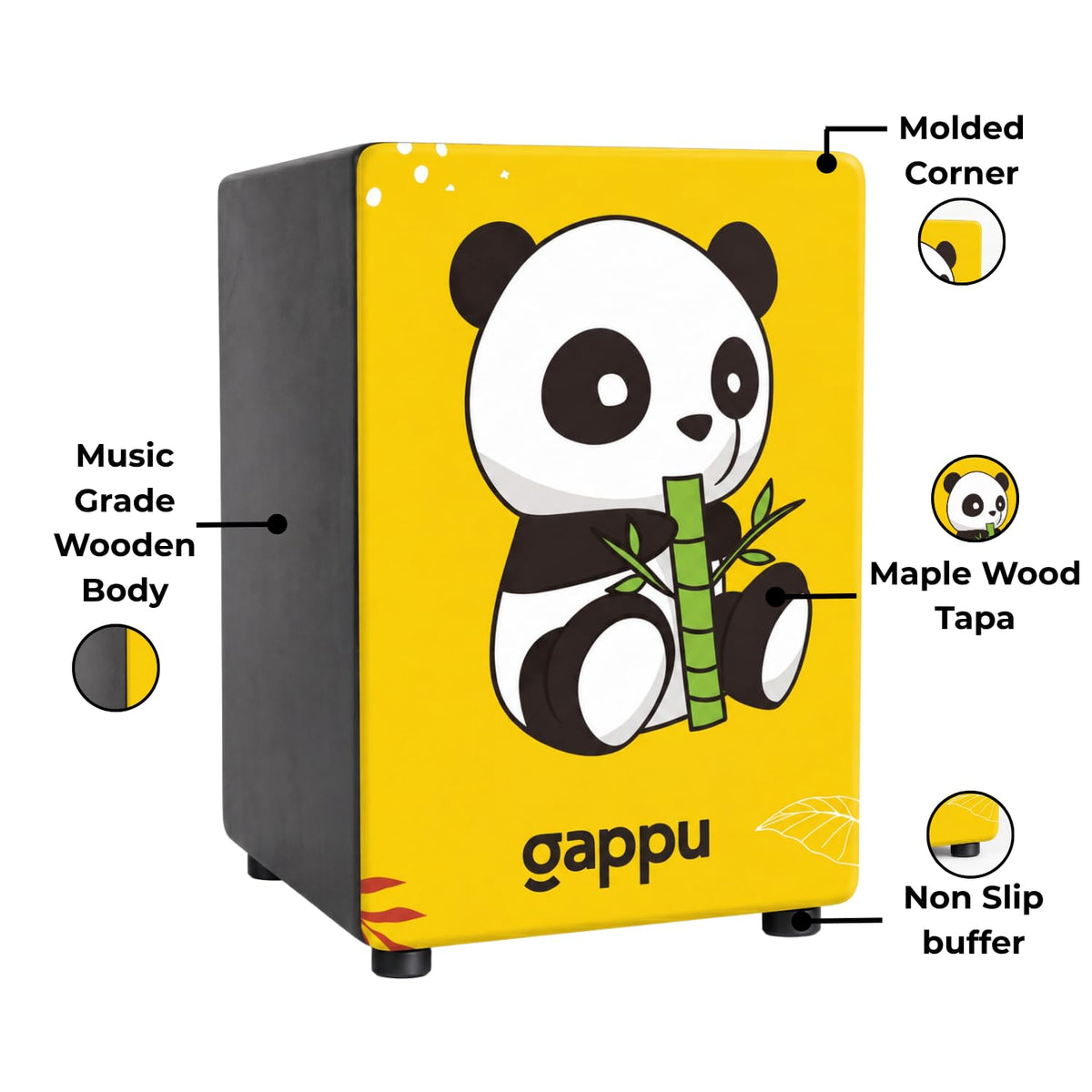 Gappu Kids Cajon Cute Panda Design