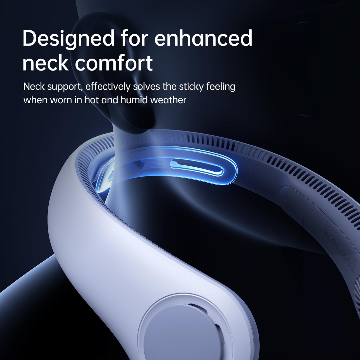 JISULIFE Portable Neck Fan Life 4, 3900 mAh - Sunny Blue - Deccan Retail