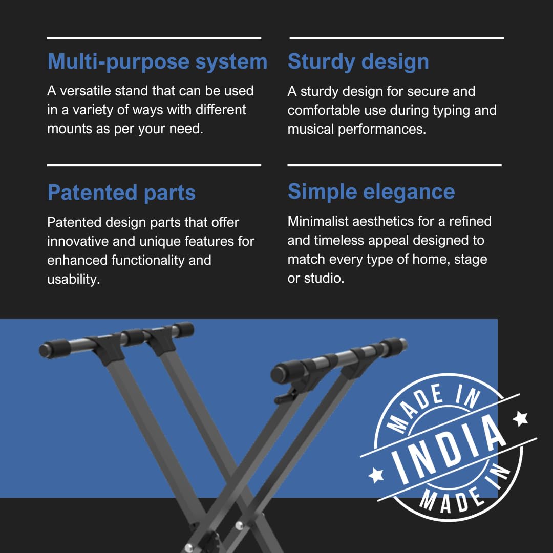 Chetty TT5 Adjustable Double X Keyboard Stand - Deccan Retail