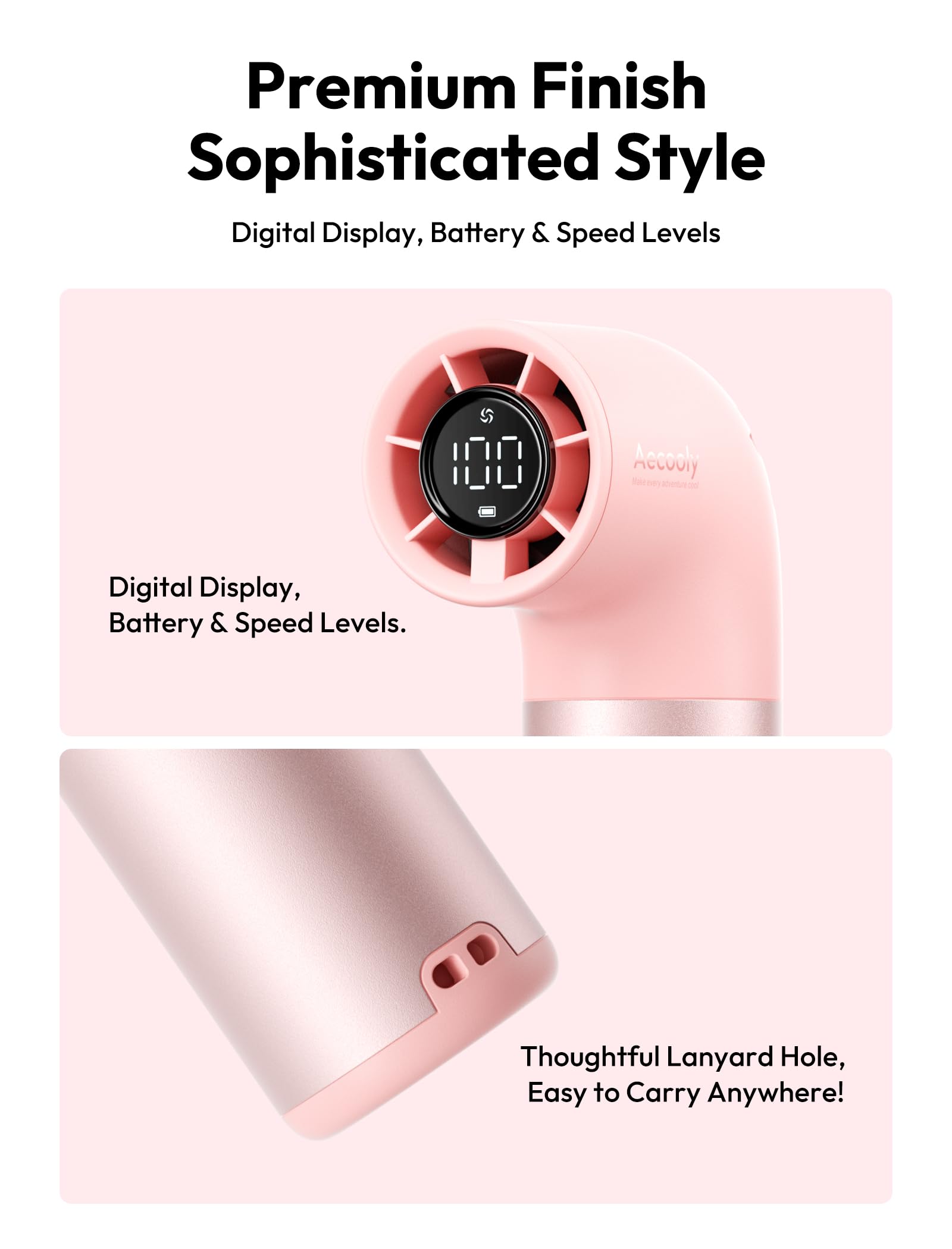 Aecooly Aero Pro Portable Handheld Fan – Pink - Deccan Retail