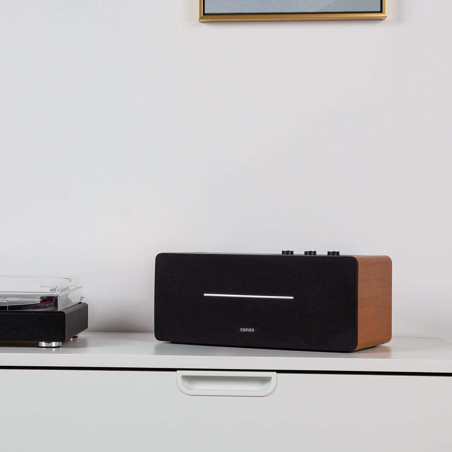 Edifier D12 Integrated Stereo Speakers - Brown - Deccan Retail