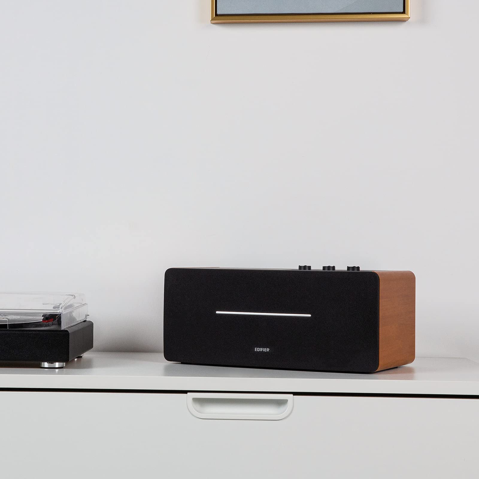 Edifier D12 Integrated Stereo Speakers - Brown - Deccan Retail