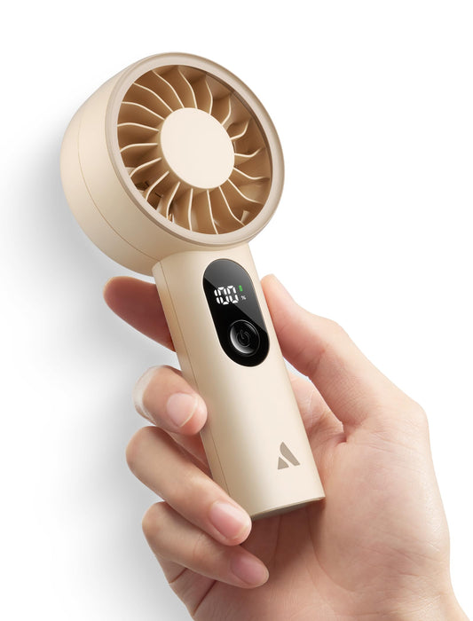 Aecooly Halo-03 2000mAh Portable Handheld Fan - Beige - Deccan Retail