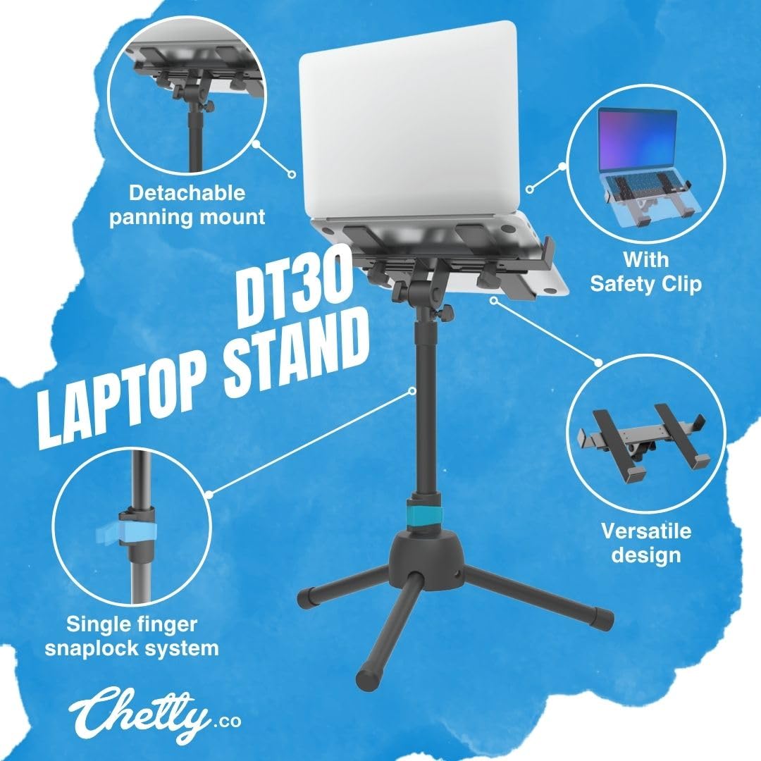 Chetty DT30 Adjustable Laptop & Tablet Floor Stand - Deccan Retail
