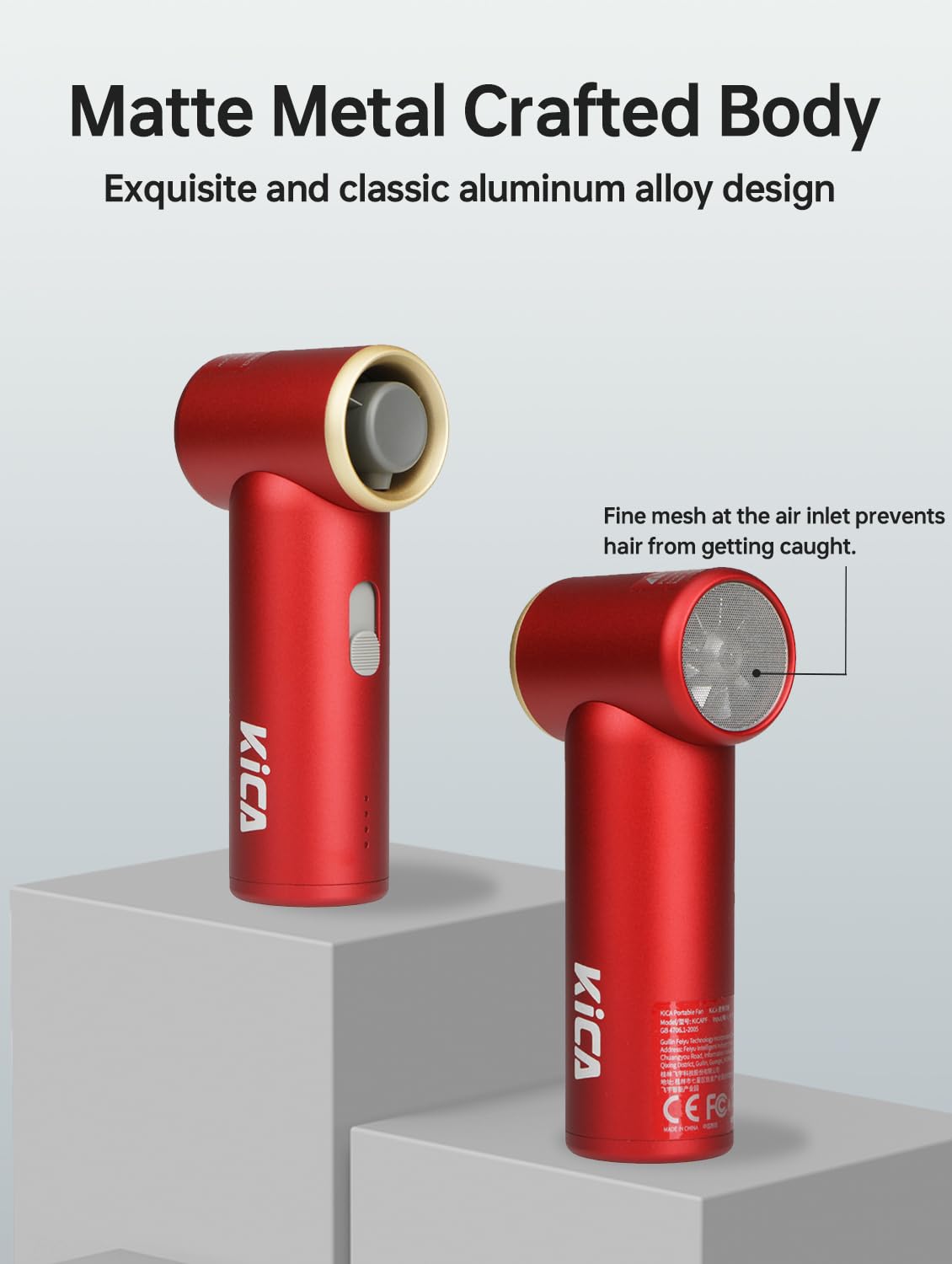 KiCA JetFan Mini Handheld Fan – Red - Deccan Retail