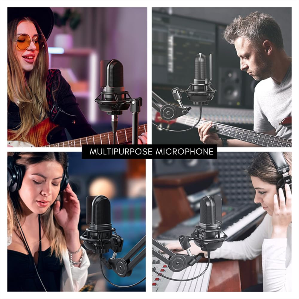 FIFINE K726 Cardioid Condenser Microphone with XLR Output