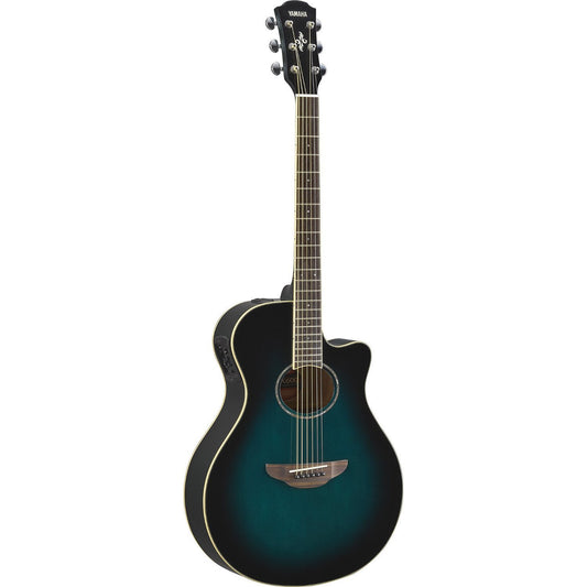 Yamaha APX600 Thin Body Mahogany Acoustic-Electric Guitar - Oriental Blue Burst - Deccan Retail