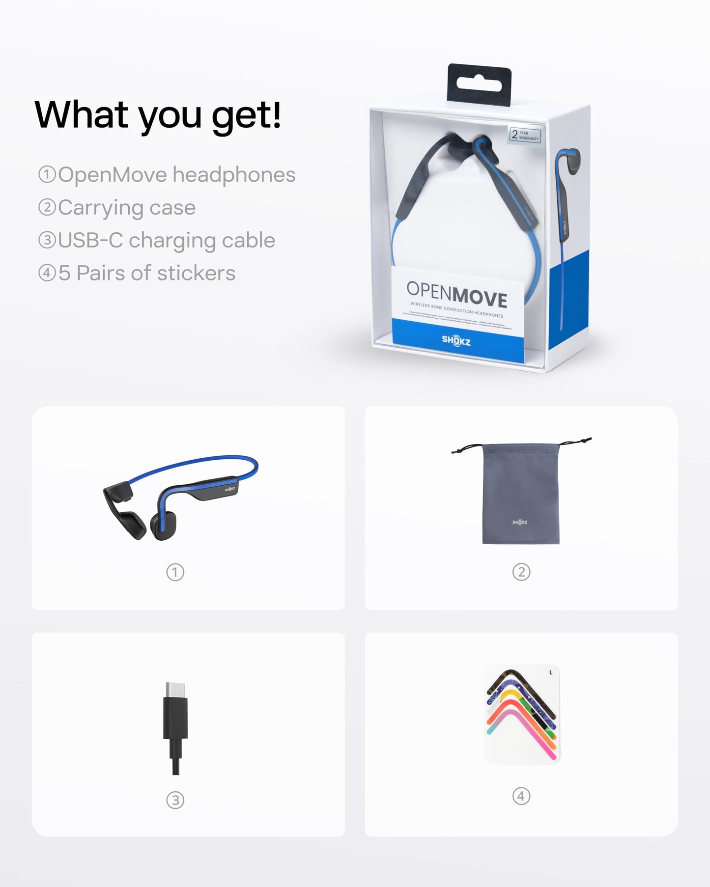 SHOKZ OpenMove – Elevation Blue - Deccan Retail