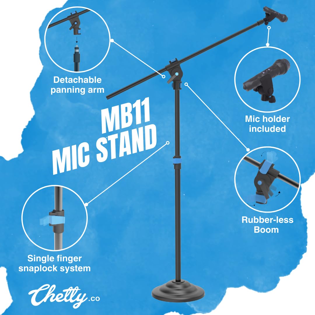 Chetty MB11 Heavy Duty Metal Base Microphone Stand - Deccan Retail
