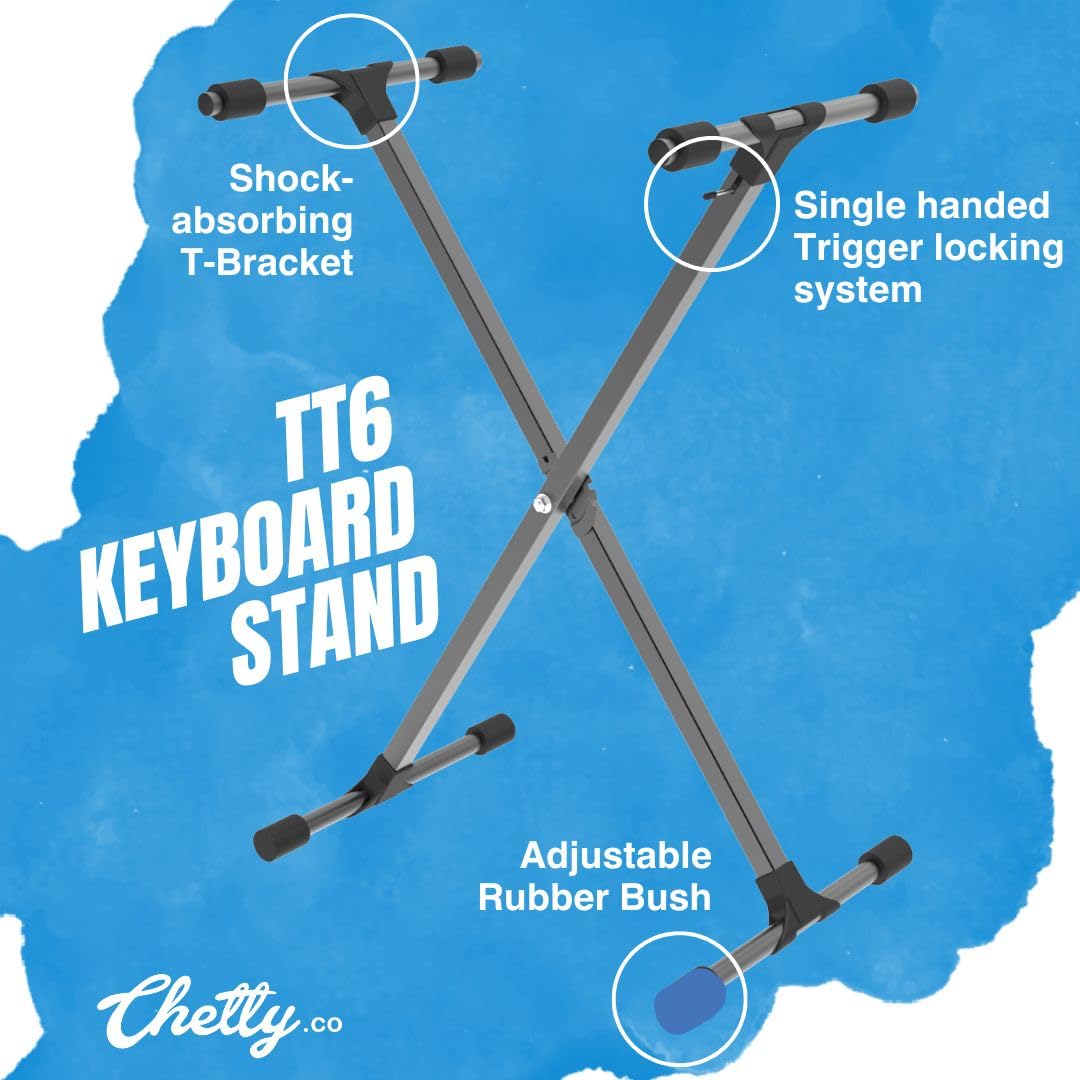 Chetty TT6 Adjustable Portable Keyboard Stand - Deccan Retail