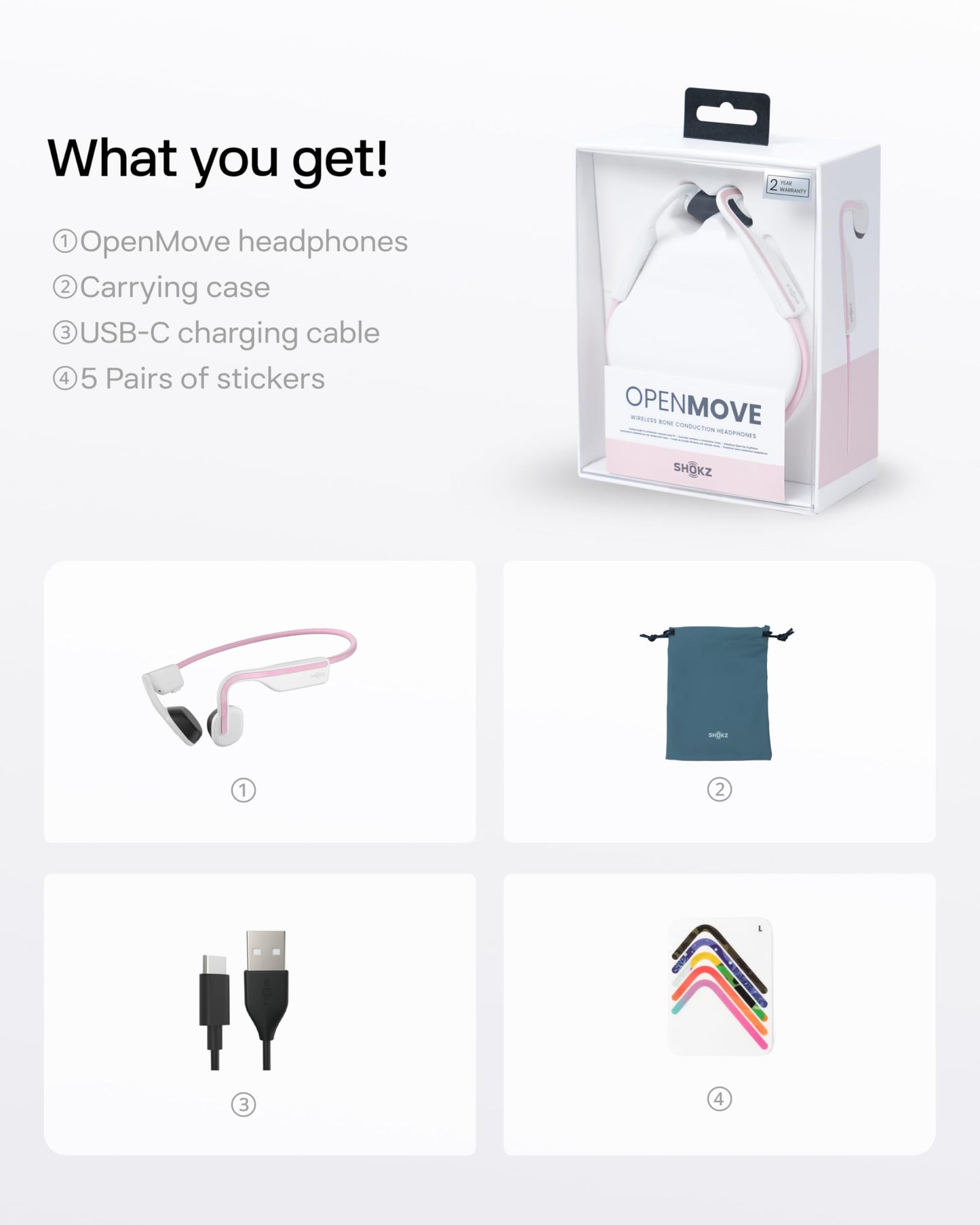 SHOKZ OpenMove – Himalayan Pink - Deccan Retail