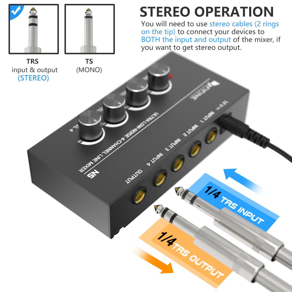 FIFINE N5 Ultra Low-Noise 4-Channel Line Mixer - Deccan Retail