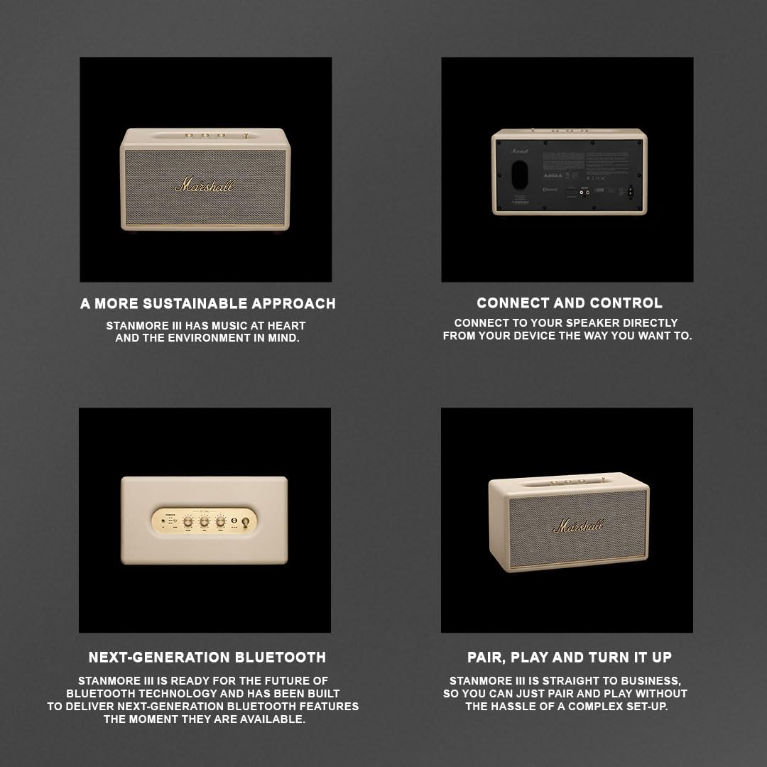 Marshall Stanmore III Bluetooth Wireless Speaker – Cream - Deccan Retail