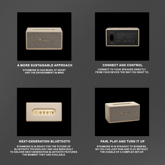 Marshall Stanmore III Bluetooth Wireless Speaker – Cream - Deccan Retail