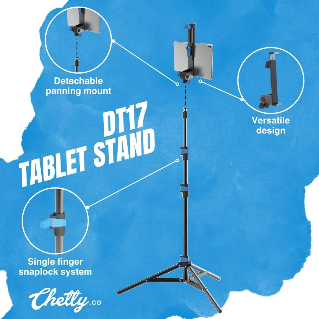Chetty DT17 Adjustable Tripod Stand for Tablet & Phone - Deccan Retail