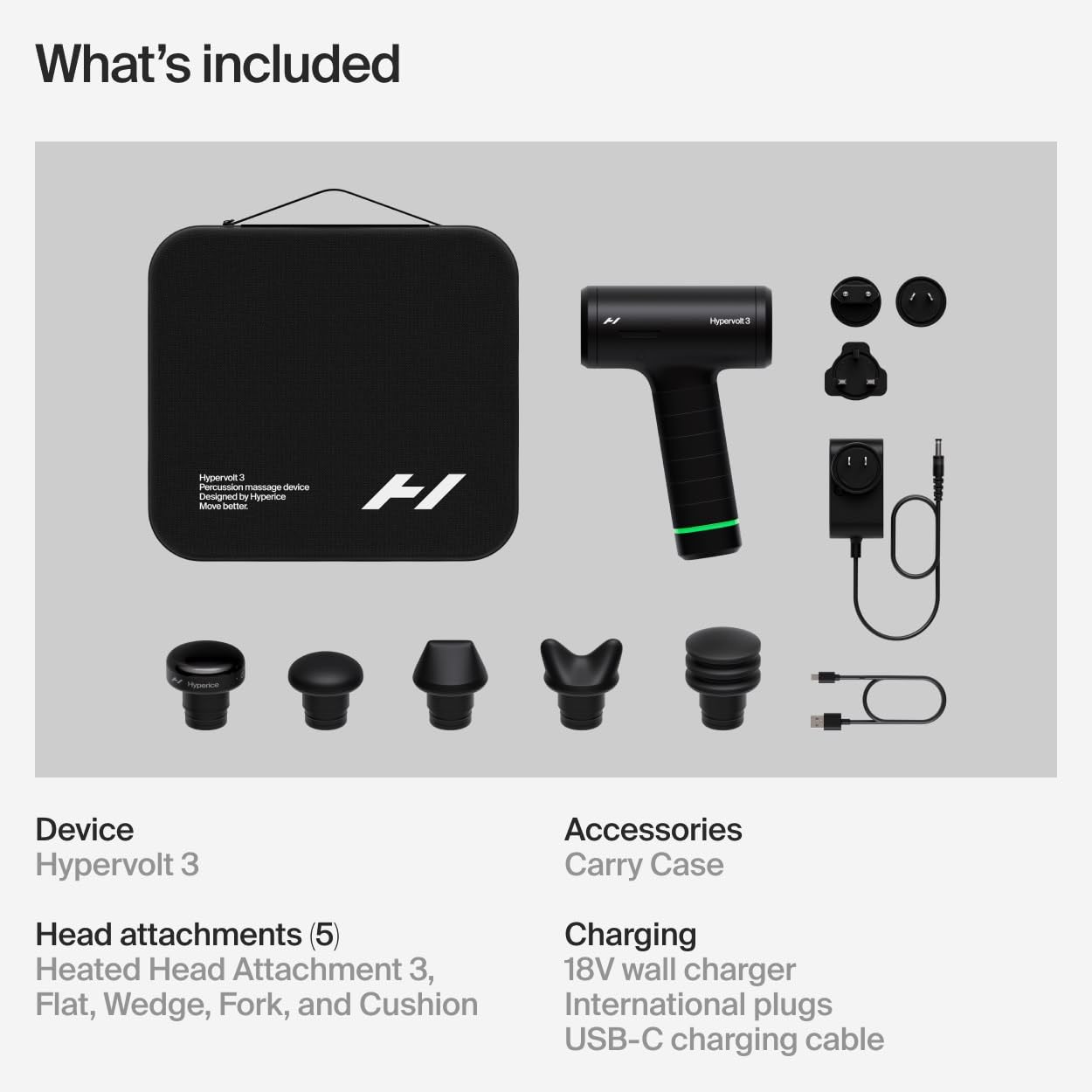 Hyperice Hypervolt 3 Handheld Percussion Massage Gun – Black - Deccan Retail