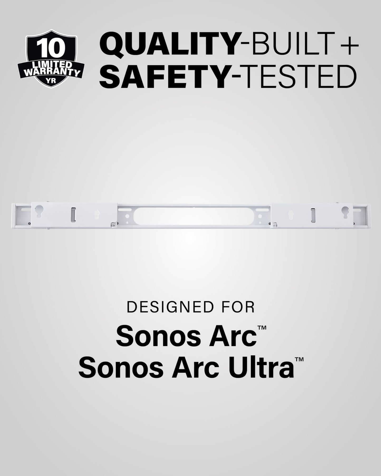 Sanus OSSAWM1-W2 Extendable Soundbar Wall Mount for Sonos Arc – Low Profile