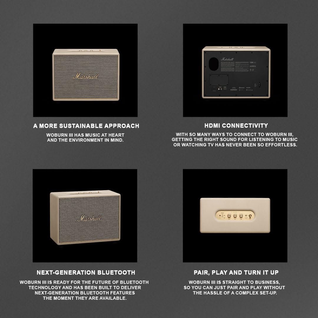 Marshall Woburn III Home Speaker – Cream - Deccan Retail