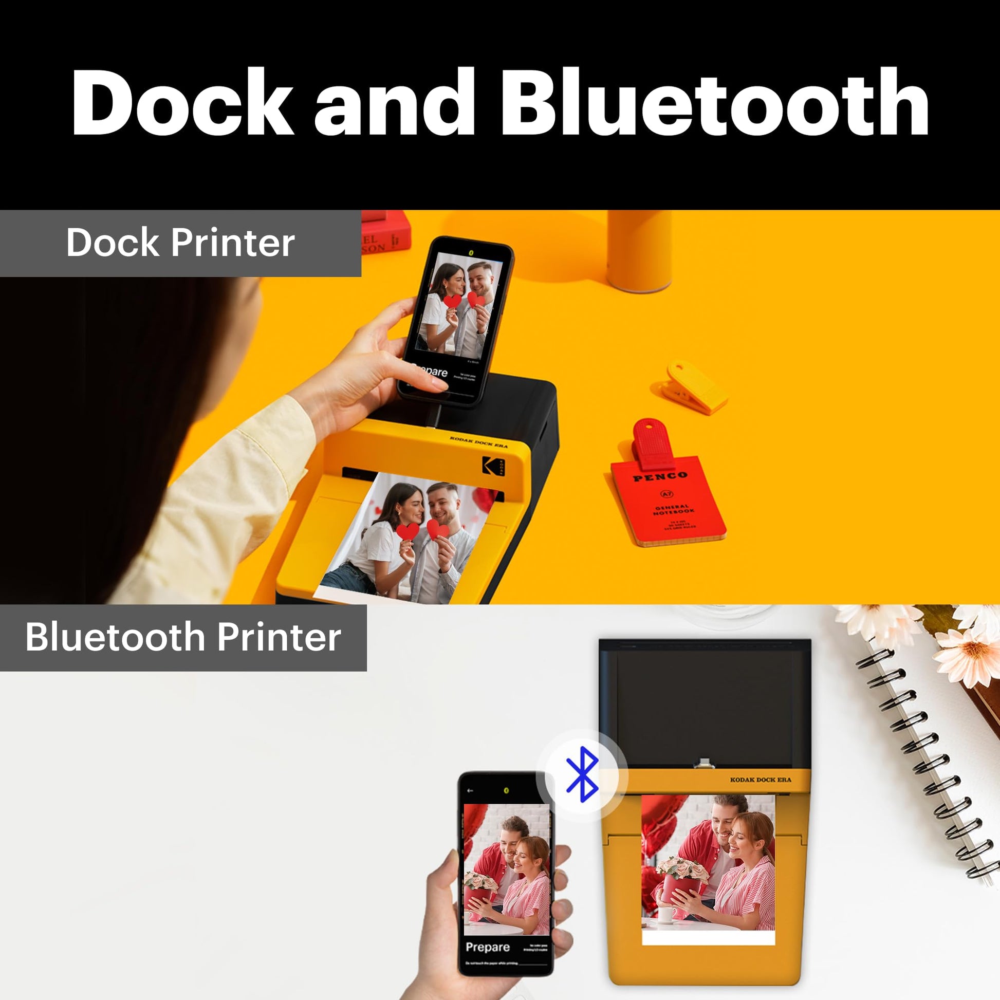 Kodak Dock ERA Plus 4PASS Instant Photo Printer 4x6" with 90 Sheets Bundle - Deccan Retail